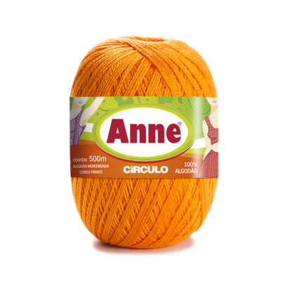 Ovão de fio de algodão laranja Anne Circulo com etiqueta