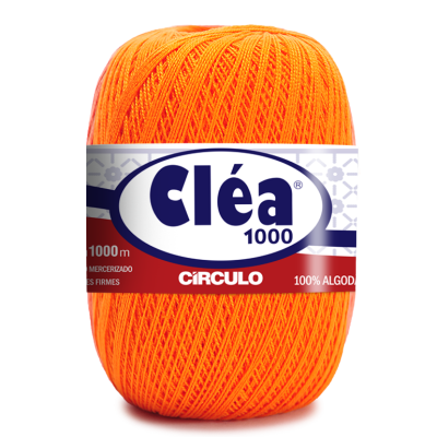 Rolo de linha laranja Cléa 1000 Circulo 100% algodão