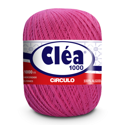 Novelo de linha rosa Cléa 1000 Círculo 100% algodão