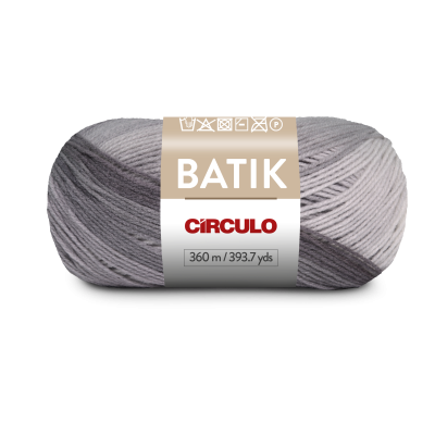 Novelo de lã cinzenta com etiqueta BATIK da Círculo