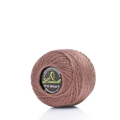 Rolo de linha castanha clara Limer com etiqueta preta