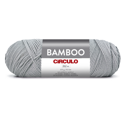 Novelo de fio cinzento claro BAMBOO da CÍRCULO