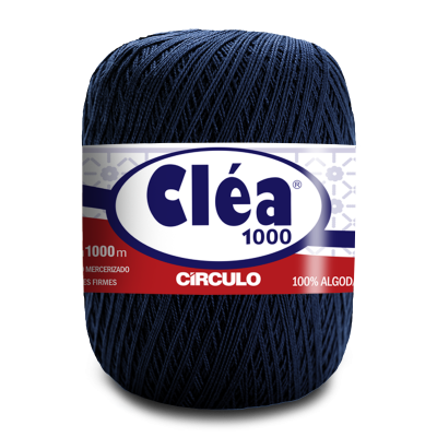 Rolo de linha azul escuro com etiqueta Cléa 1000 da Círculo