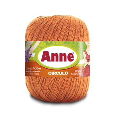 Novelo de fio de algodão laranja Anne