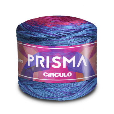 Rolo de linha de algodão colorido com etiqueta PRISMA CÍRCULO