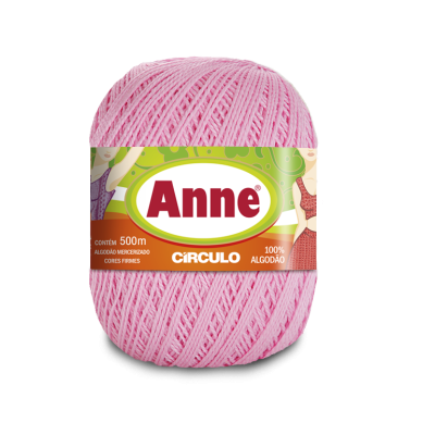 Novelo de linha rosa Anne da marca Círculo