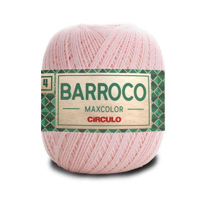 Novelo de linha de algodão cor-de-rosa claro da marca BARROCO MAXCOLOR CÍRCULO