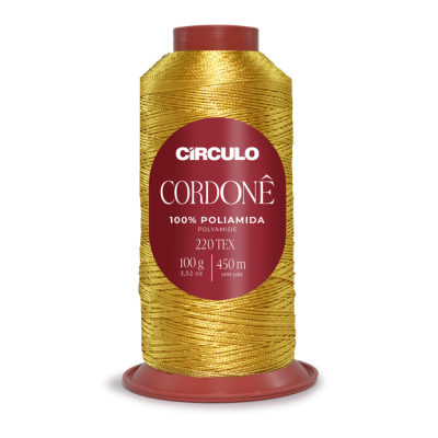 Rolo de linha dourada de poliamida da marca CÍRCULO modelo CORDONÊ