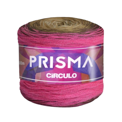 Rolo de fio PRISMA CÍRCULO em castanho e rosa