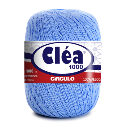 Novelo de fio azul claro Cléa 1000 Círculo
