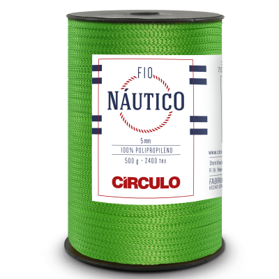 Rolo de fio náutico verde 5 mm em polipropileno