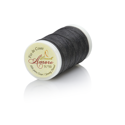 Bobine de linha preta de coser Amore N.º 50