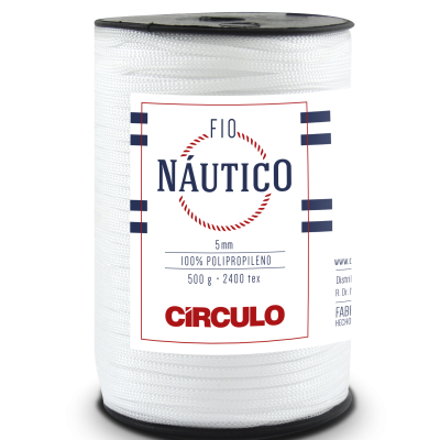 Rolo de fio náutico branco 5 mm polipropileno Círculo