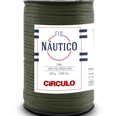 Carretel de fio náutico verde-oliva 5 mm Círculo