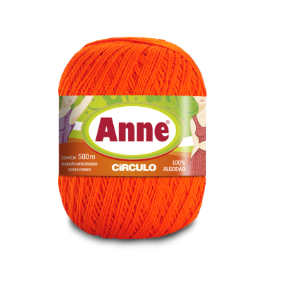 Rolo de fio laranja Anne 100% algodão mercerizado