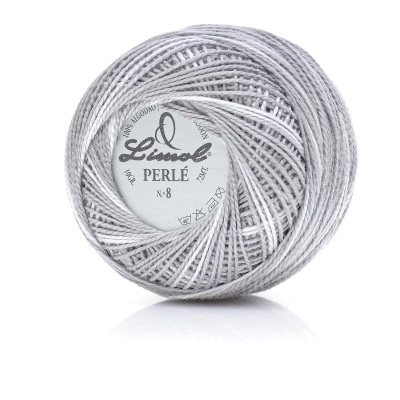 Rolo de linha cinza claro Linel PERLÉ Nº 8