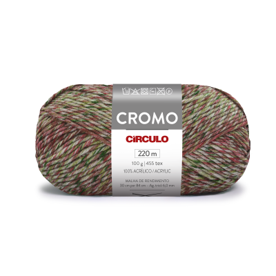 Bola de fio acrílico CROMO Círculo cores misturadas