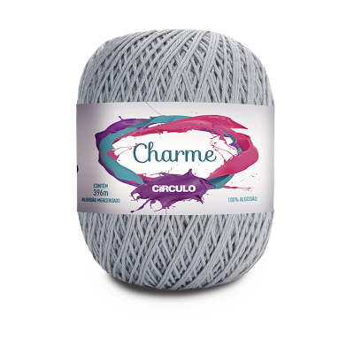 Fio Charme da Círculo em cinza claro com rótulo colorido