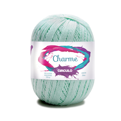 Novelo de fio azul claro Charme Circulo 100% algodão mercerizado