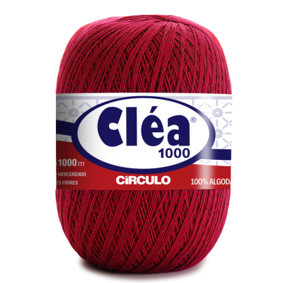 Bobina de fio de algodão vermelho Cléa 1000 de 1000 metros