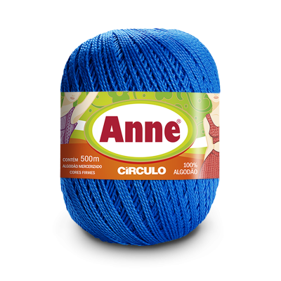 Novelo de linha azul 100% algodão Anne Círculo