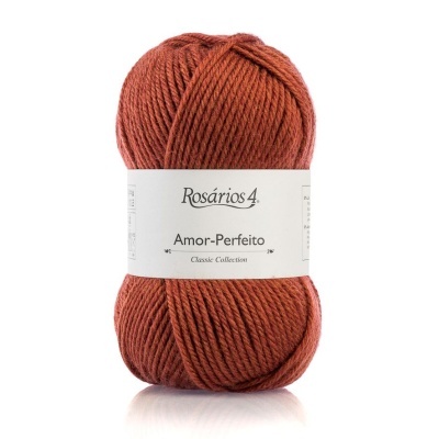 Novelo de lã ferrugem Rosários 4 Amor-Perfeito Classic Collection
