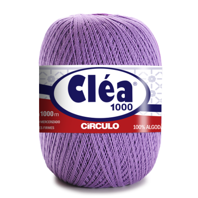Rolo de fio lilás Cléa 1000 da Círculo, 100% algodão, 1000 metros