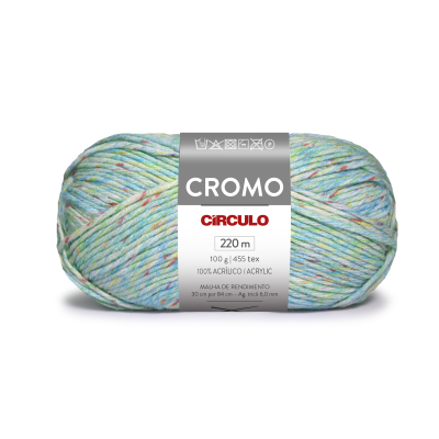 Novelo de lã acrílica multicolorido CROMO da marca CIRCULO