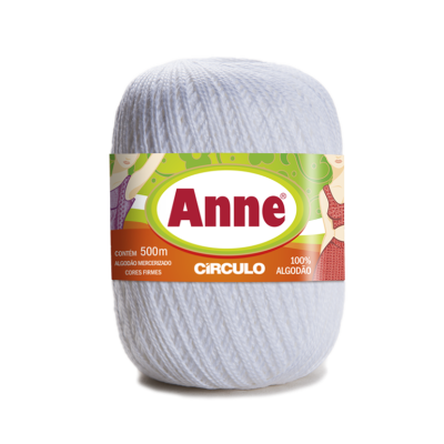 Fio branco Anne da marca Círculo com 500m em algodão 100%