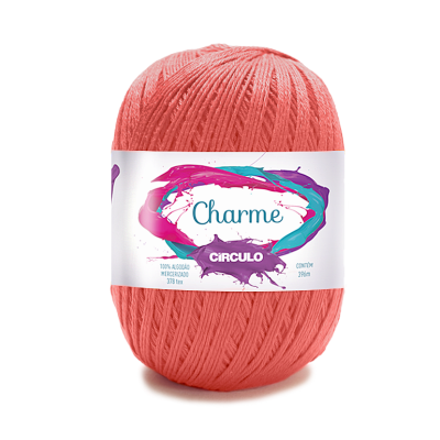 Rolo de fio coral Charme Círculo algodão mercerizado