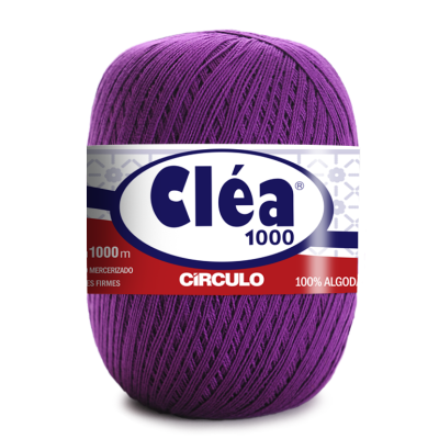 Novelo de linha de algodão roxo Cléa 1000 da marca Círculo