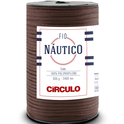 Carretel de fio náutico castanho de polipropileno 5 mm