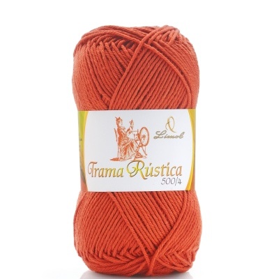 Novel de lã vermelha com etiqueta Trama Rústica 500/4