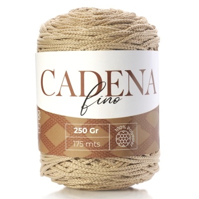 Rolo de fio bege CADENA fino 250 gr 175 mts 100% poliéster