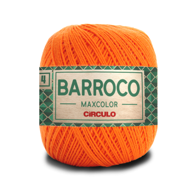 Novel de fio de algodão laranja Barroco Maxcolor Círculo