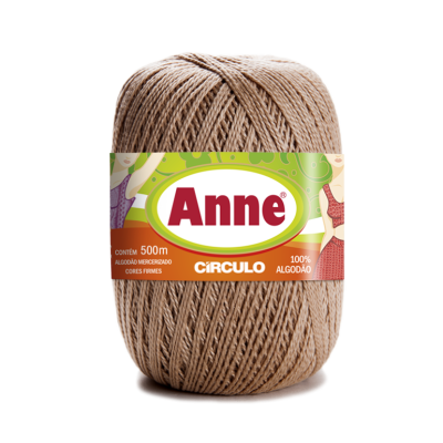 Novelo de fio de algodão bege Anne Círculo