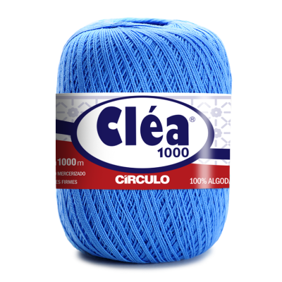 Novelo de linha azul claro Cléa 1000 Círculo 100% algodão
