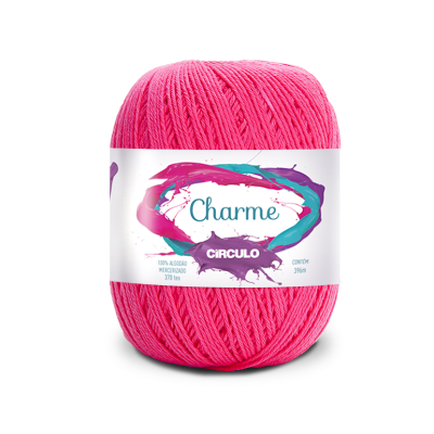 Novelo de fio rosa Charme Círculo em algodão mercerizado