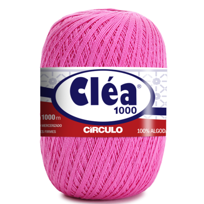 Rolo de linha cor-de-rosa claro Cléa 1000 Círculo 100% algodão