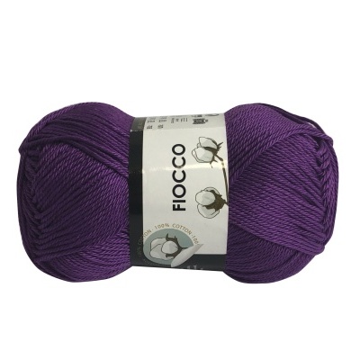 Skein de fio roxo Fiocco 100% algodão
