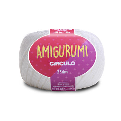 Novelo de lã Branco Amigurumi Círculo 254m