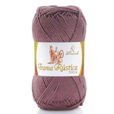 Novelo de fio lavanda com rótulo Grama Rústica 500/4