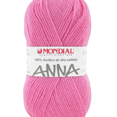 Novelo de lã cor-de-rosa MONDIAL ANNA 100% acrílico de alta qualidade