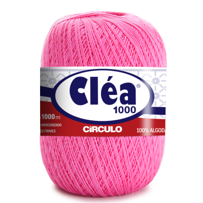 Rolo de linha cor-de-rosa Cléa 1000 100% algodão