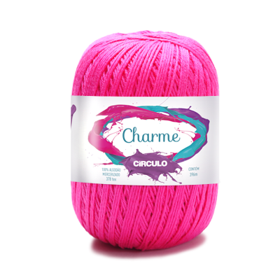 Novelo de fio cor-de-rosa Charme da Círculo com etiqueta branca colorida