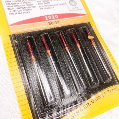 Pacote de agulhas de costura SINGER para tecidos de algodão