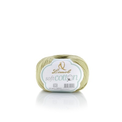 Novel de fio de algodão bege claro Lincol soft Cotton com etiqueta