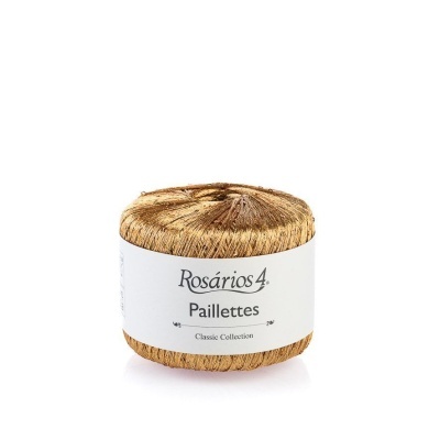 Rolo de fio dourado metalizado Rosários 4 Paillettes