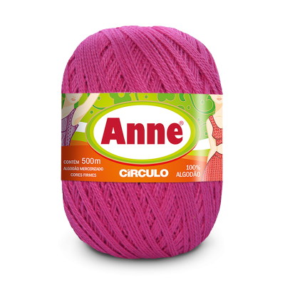 Rolo de fio rosa Anne 100% algodão 500m
