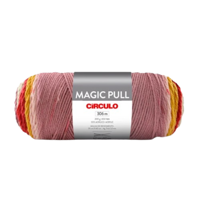 Rolo de fio multicolorido MAGIC PULL CÍRCULO com etiqueta cinza